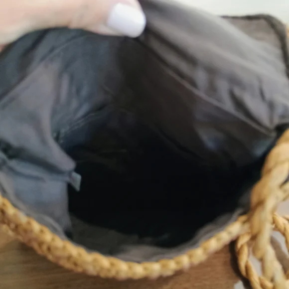 Brown Woven And Beaded Bag - Picture 3 of 3